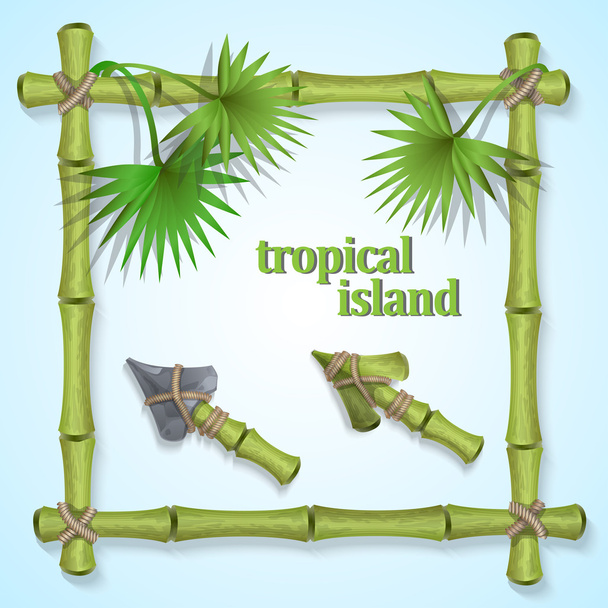 tarjeta de islas tropicales
 - Vector, imagen