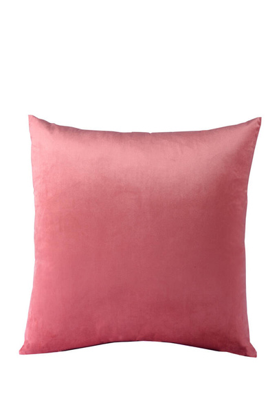 square pillow. Bedroom sleeping pad or sofa cushion pad with feather, down or synthetic and textile filling, fabric pillowcase comfort rest - Photo, Image