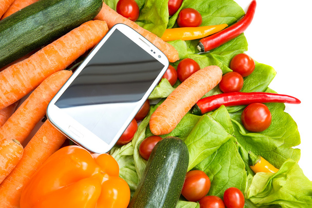 Vegetables and a Smartphone			 - Foto, Bild