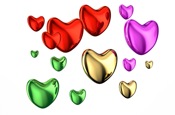 Colored hearts - Foto, Imagen