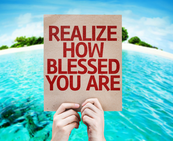 Realize How Blessed You Are card - Photo, Image