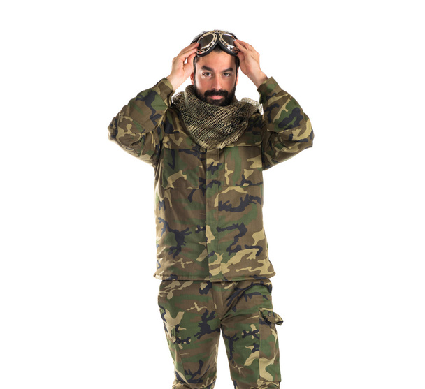 Солдат з пілотним капелюхом
 - Фото, зображення