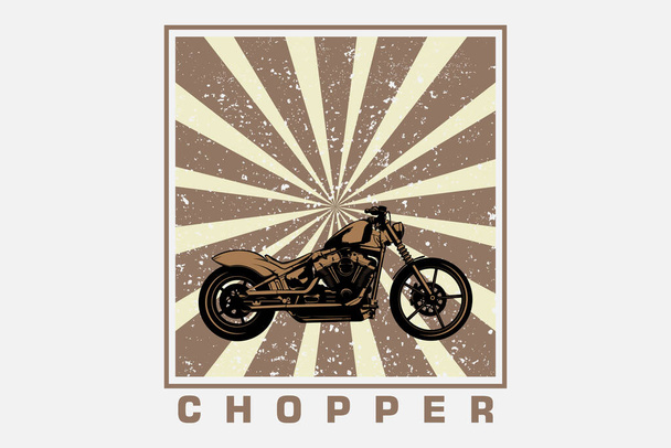 chopper retro vintage design landscape - Vecteur, image