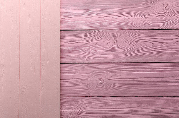 Pink wooden surfaces as background, top view - Foto, immagini