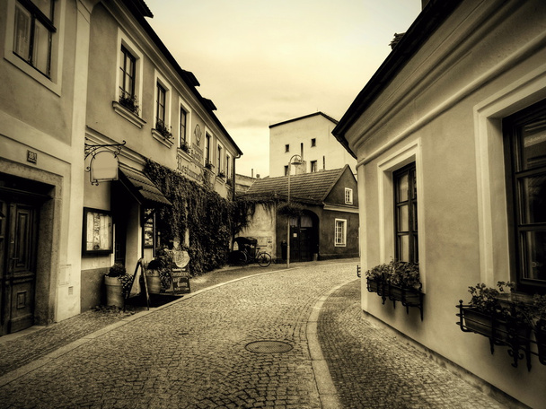oude dorpjes Lane, sepia effect - Foto, afbeelding