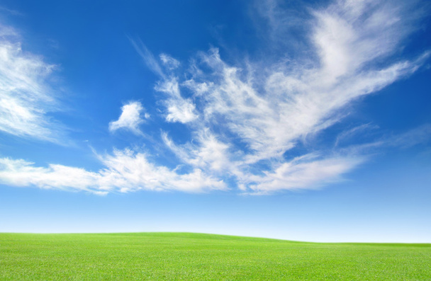 Ar fresco do país, céu azul e espaço aberto
 - Foto, Imagem