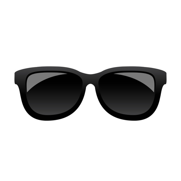 Classic black sunglasses vector icon - Vektor, Bild