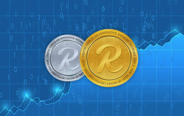 reef virtual currency logo images. 3D drawings. - Photo, Image