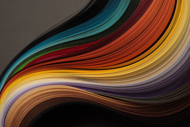 Color strip wave line paper. Abstract texture background. - Fotó, kép