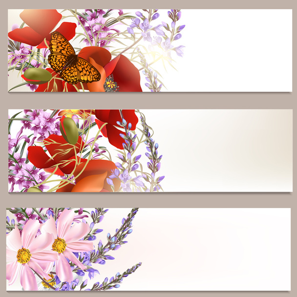 Floral brochures set - Vector, Imagen