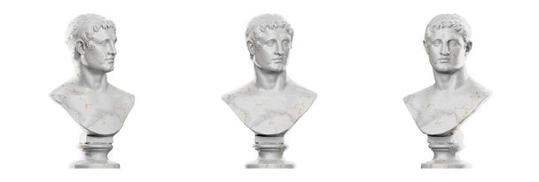 Ptolemaeus II Philadelphus standbeeld in prachtige 3D rende - Foto, afbeelding