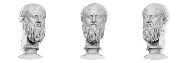 Plongez dans la beauté intemporelle de la statue de Platon dans une rende 3D époustouflante - Photo, image
