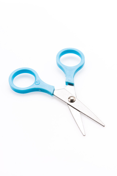 Opened blue Scissors - Photo, Image