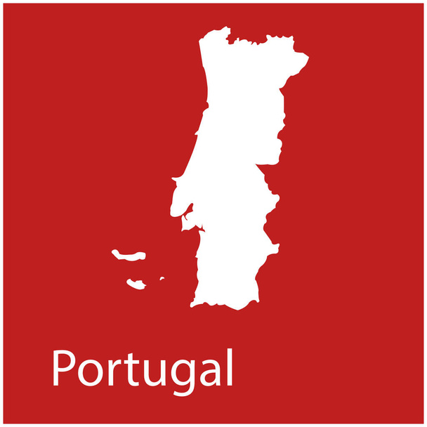 Portekiz harita simgesi vektör illüstrasyon tasarımı - Vektör, Görsel