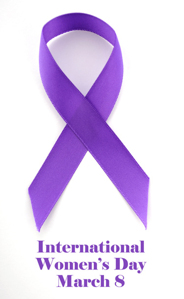 Día Internacional de la Mujer cinta púrpura
 - Foto, imagen