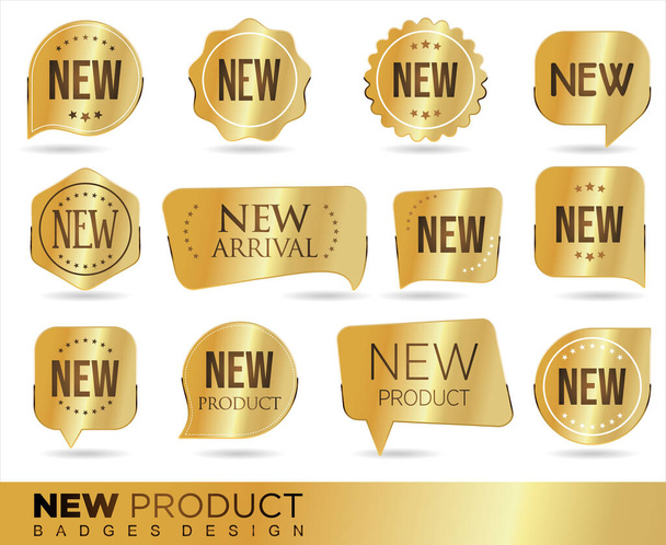 New arrival Badge and Tags in Flat Design Style vector illustration - Vector, Image