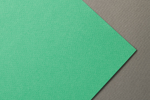 Rough kraft paper background, paper texture black green colors. Mockup with copy space for text - Fotografie, Obrázek