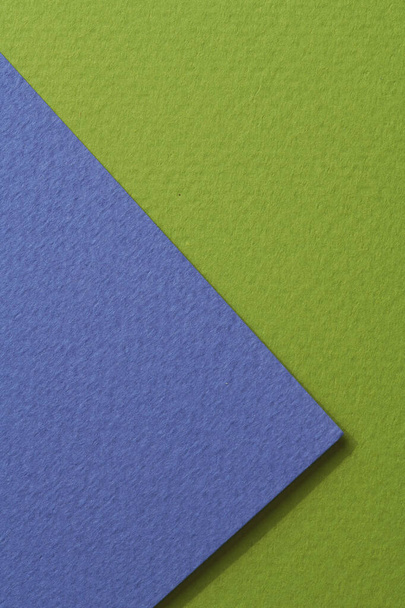 Rough kraft paper background, paper texture blue green colors. Mockup with copy space for text - Fotó, kép