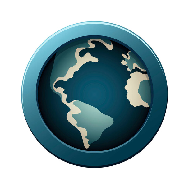 Παγκόσμια Ημέρα της Γης Concept. Πλανήτης με ηπείρους. Εικονογράφηση για την Ημέρα της Γης για το γραφικό και web design, επιχειρηματικές παρουσιάσεις, μάρκετινγκ, κλπ. Διάνυσμα    - Διάνυσμα, εικόνα