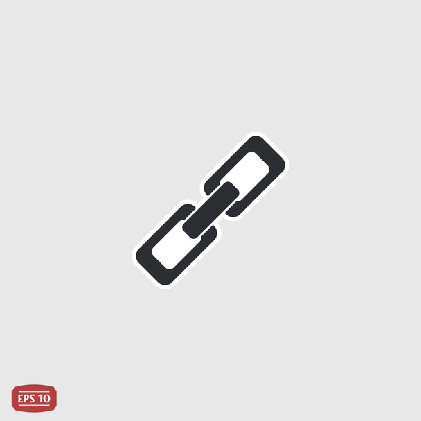 Icon chain. Flat design style. - Vector, Image