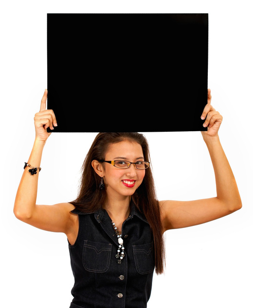 Девочка-кузнец с черной доской
 - Фото, изображение
