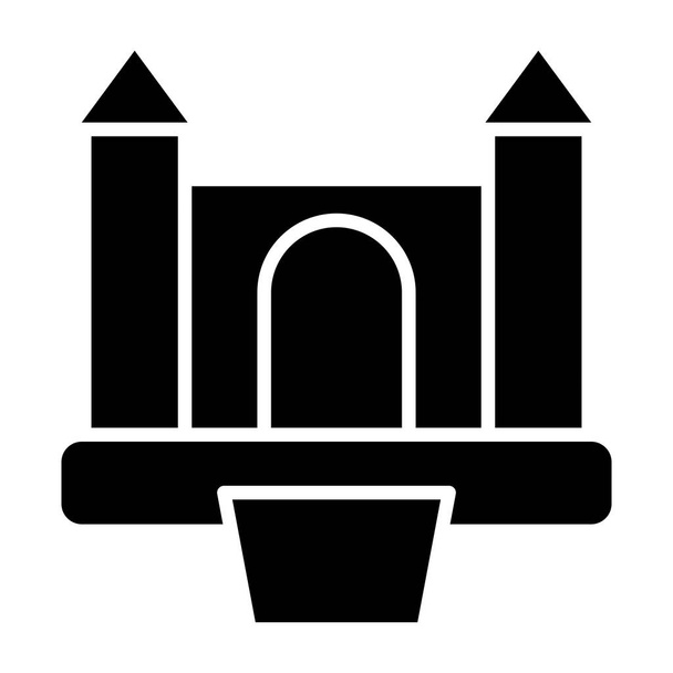 Castello rimbalzante. icona web semplice illustrazione - Vettoriali, immagini