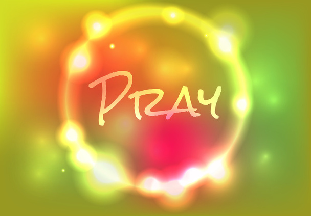 Imádkozzatok absztrakt ragyogás illusztráció - Vektor, kép