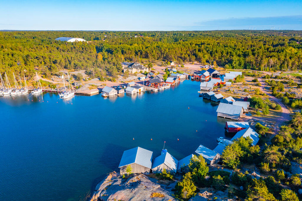 Panorama uitzicht op Karingsund gelegen op de Aland eilanden in Finland - Foto, afbeelding