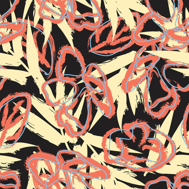 Pastel Abstract Bloemen naadloos patroon ontwerp voor mode textiel, graphics, achtergronden en ambachten - Vector, afbeelding