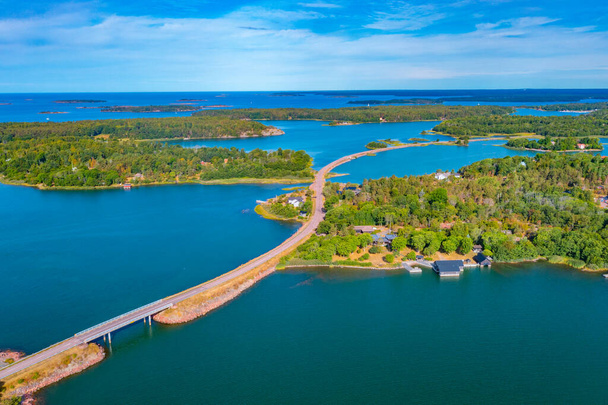 Panorama view of a landscape near Jarso at Aland archipelago in Finland - Φωτογραφία, εικόνα
