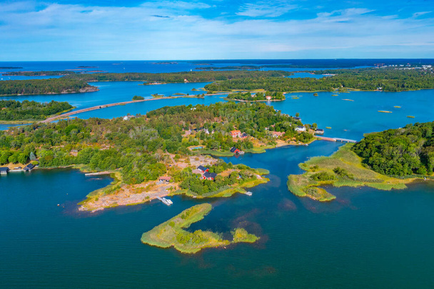 Panorama view of a landscape near Jarso at Aland archipelago in Finland - Photo, image