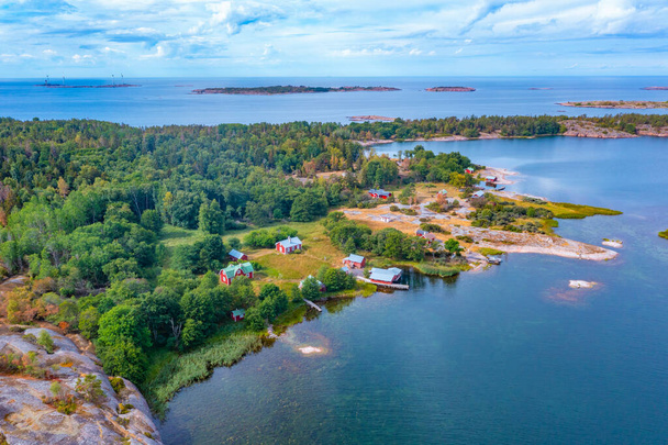 Panorama view of Aland archipelago near Jarso in Finland. - Foto, afbeelding