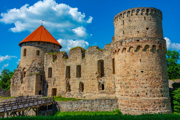 View of the Cesis castle in Latvia. - Zdjęcie, obraz