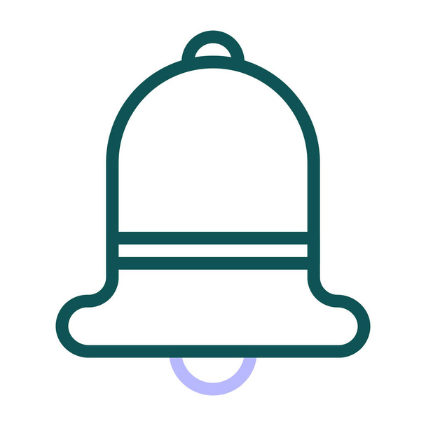 campana icona bicolore verde viola colore pasqua illustrazione elemento vettoriale e simbolo perfetto. Icona segno da collezione moderna per il web. - Vettoriali, immagini