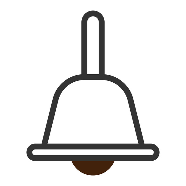 campana icono duotone gris marrón color Pascua ilustración vector elemento y símbolo perfecto. Signo de icono de la colección moderna para la web. - Vector, Imagen