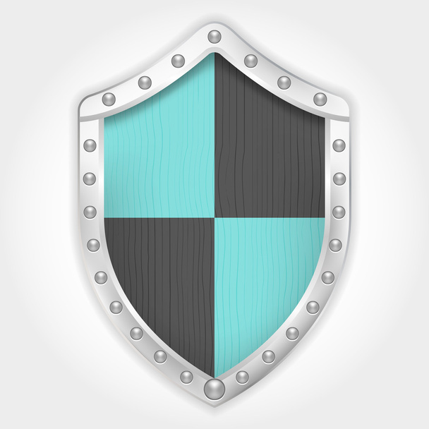 Silver shield - Вектор,изображение