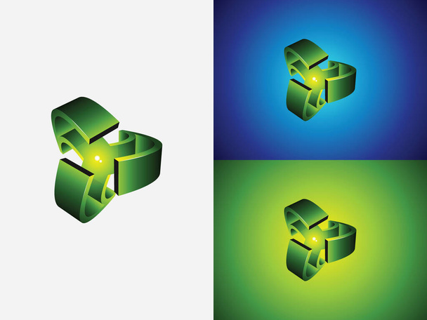 Creative abstract digital technology logo design template element. Web Network Internet business Logotype concept icon. - Вектор,изображение