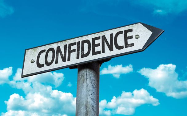 Text:Confidence  on sign - Photo, Image
