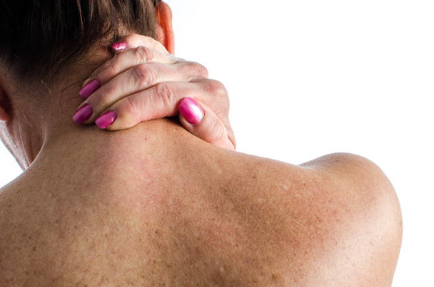 Donna con dolore al collo
 - Foto, immagini