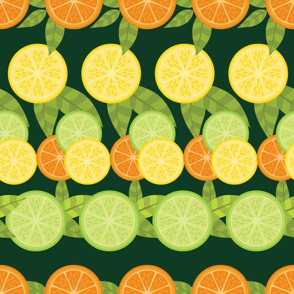 A beautiful seamless surface pattern design inspired by citrus fruit. A fun and summery illustration. - Foto, Imagen