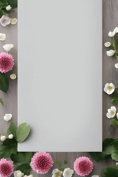 Πολύχρωμο απλό floral διακόσμηση, μικροσκοπική απεικόνιση λουλουδιών, φόντο πρότυπο, δημιουργική διάταξη της φύσης και των λουλουδιών. Καλό για banner, πρόσκληση γάμου κάρτα σχέδιο, στοιχείο σχεδιασμού, και άλλα. - Φωτογραφία, εικόνα