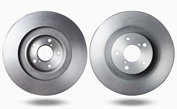 Disc Brake Isolated on White Background. 2 Sides Disc Brake. Car Spare Parts. Repair Shop - Photo, Image