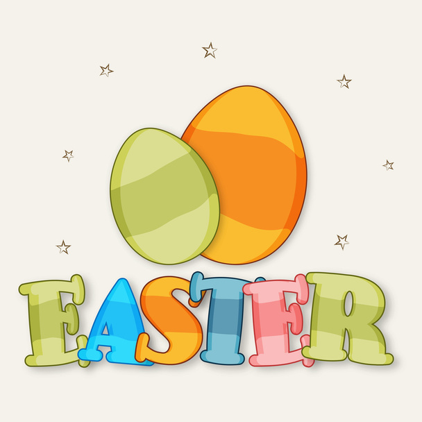 Happy Easter celebration with colorful eggs. - Vecteur, image