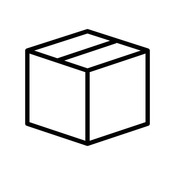 Box icon in thin line stye - Vector, Image
