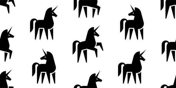 Seamless pattern with Unicorns. isolated on white background - Vektör, Görsel