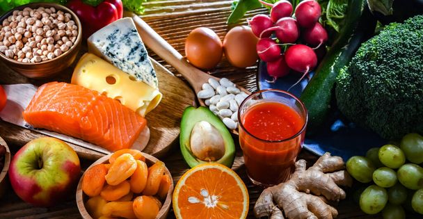 Produkty żywnościowe reprezentujące dietę dietetyczną, które mogą poprawić ogólny stan zdrowia - Zdjęcie, obraz