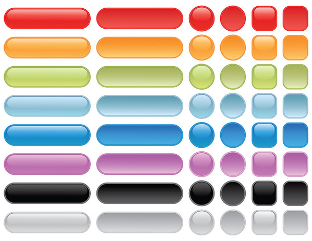 Blank web buttons. - Vector, Image
