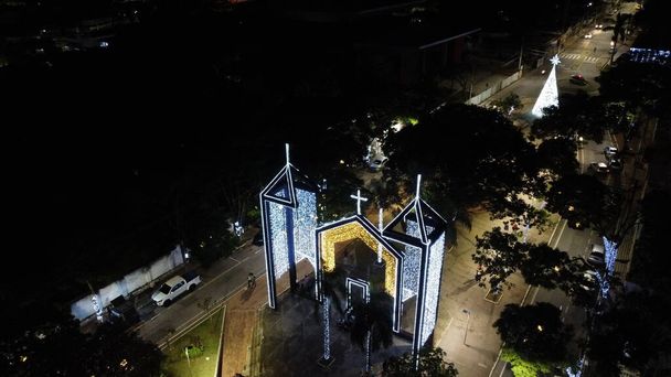 Imagens aéreas do Centro da Cidade de Betim Minas Gerais Brasil Natal - Foto, Imagem