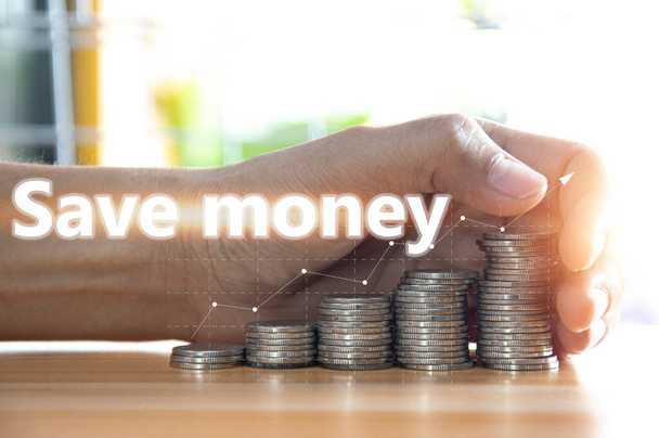 The concept of collecting money as a reserve fund - Foto, Imagem