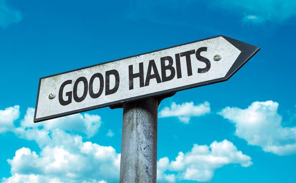 Good Habits sign - Photo, Image